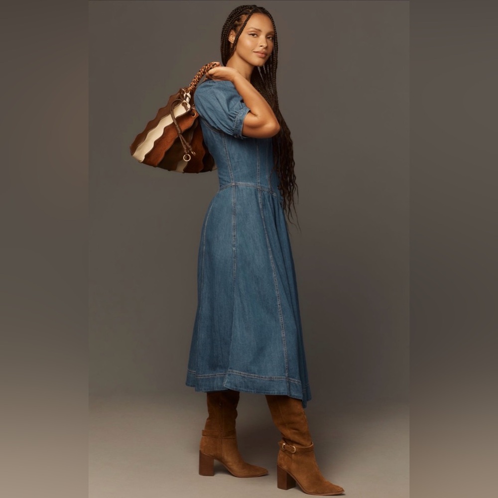 Anthropologie Pilcro Short Sleeve Denim Midi
Shirt Dress - Picture 3 of 7
